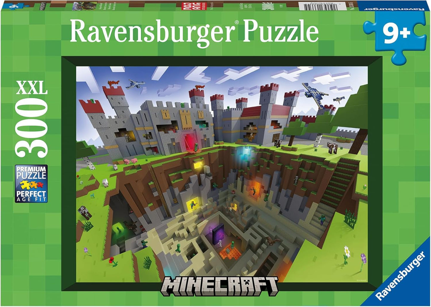 Ravensburger Puzzle für Kinder 13334 – Minecraft Cutaway – 300 Teile Minecraft XXL-Puzzle für Kinder ab 9 Jahren Puzzle Naty Shop Single