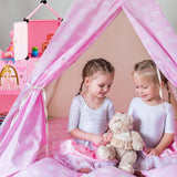 Relaxdays Kinderzimmerregal, Prinzessinnenschloss, Kunststoff, DIY-Schrank mit Türen, HBT: 128 x 110 x 37 cm, rosa Naty Shop Puppenhäuser