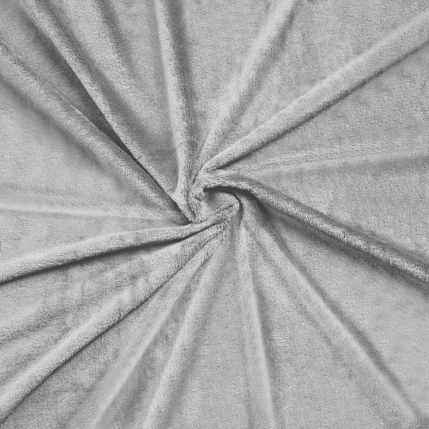 Teesa Fleecedecke 200 x 220 cm grau TSA8902-1 Teesa Betten und Decken