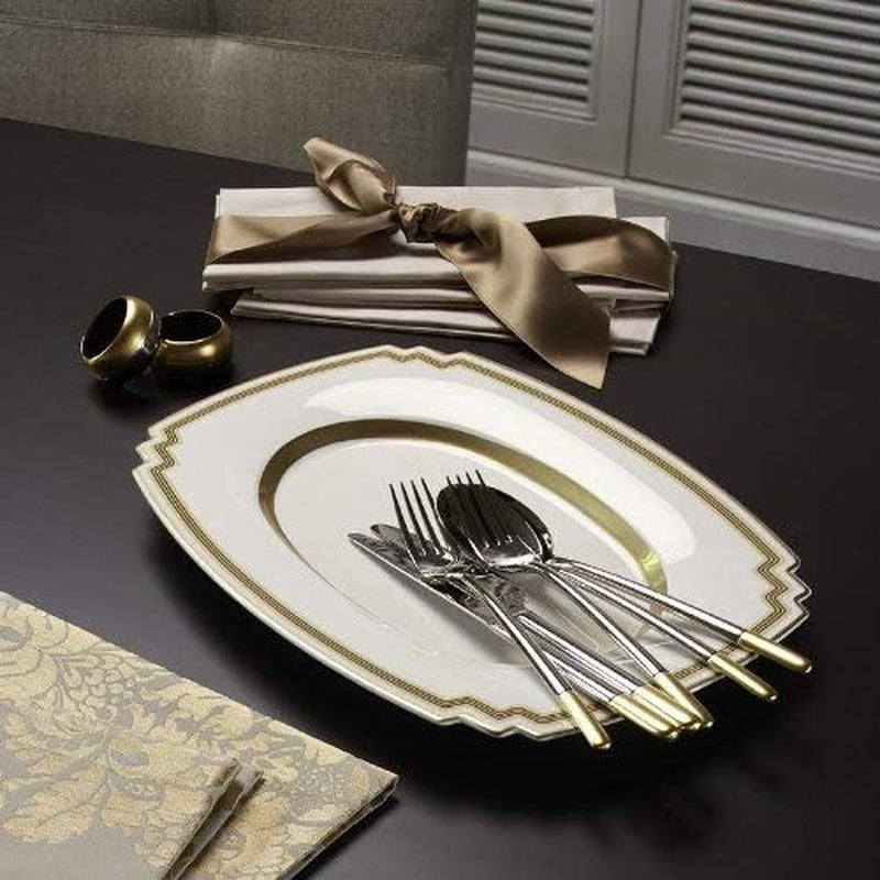 Villeroy & Boch - Ella Besteck teilvergoldet Gold, 30 Teile, 6 Personen, spülmaschinenfest, Edelstahl Kitchen Naty Shop