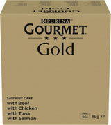 Nassfutter für Katzen Gourmet Gold Refined Ragout, sortierte Mischung, 96er Pack (96 x 85g)
