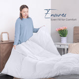 Utopia Bettwäsche FBA_B01JPECQF8 Doppelsteppdecke, weiß, Polyester, Twin Steppdecken und Steppdecken Naty Shop