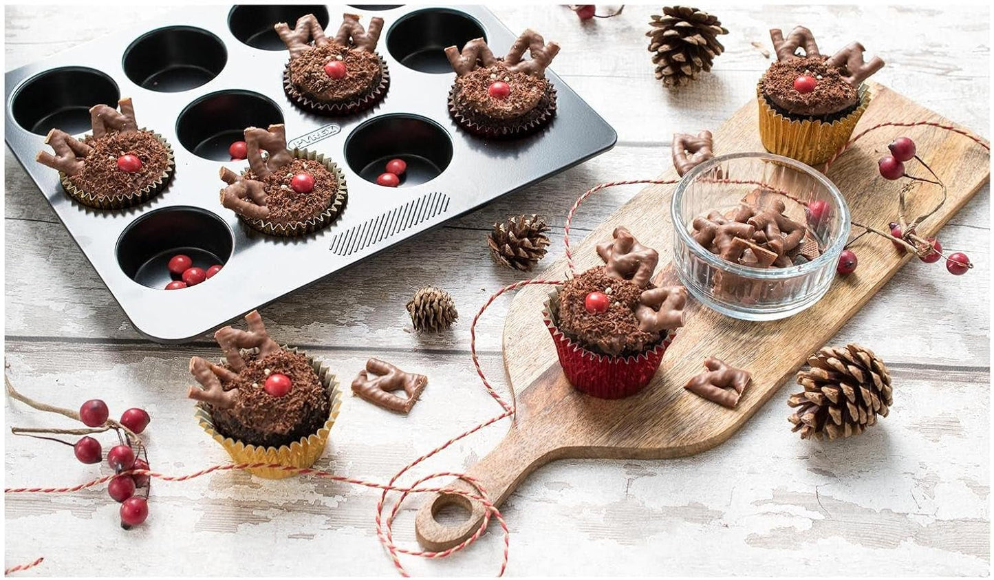 Magisches Tablett für 12 Muffins Formen und Backbleche Naty Shop