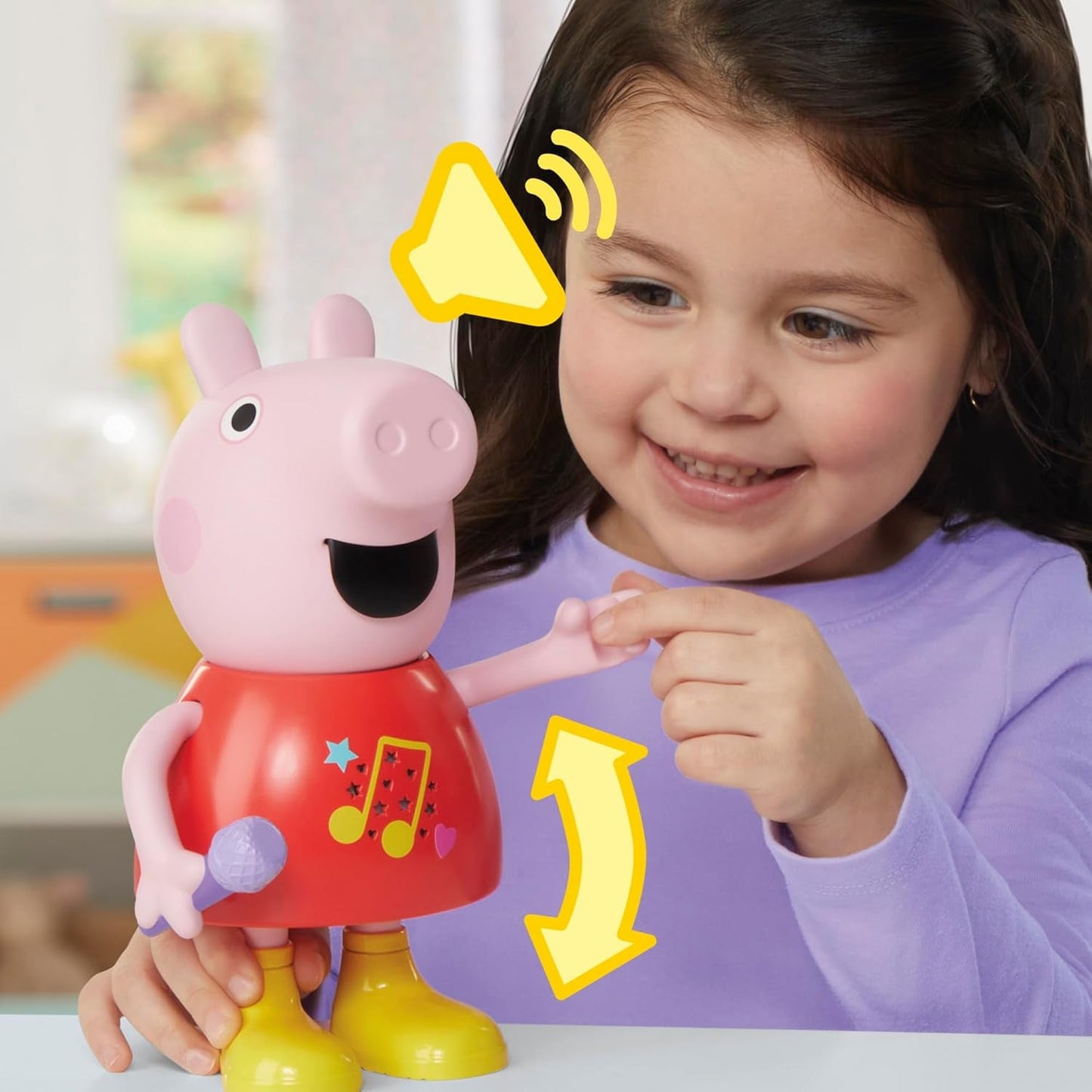 Peppa Pig Puppe, sprechend und singend, rosa, 20 cm