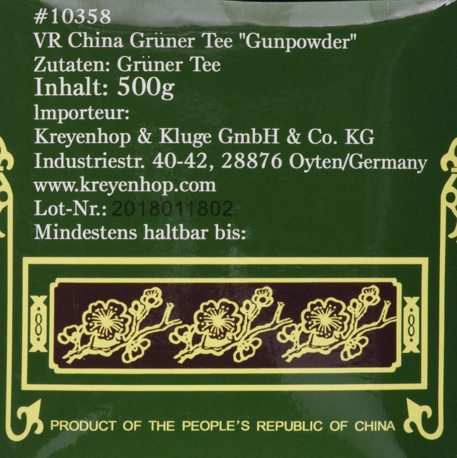 Grüner Tee, Gunpowder, Geroll (1 Packung à 500 g)