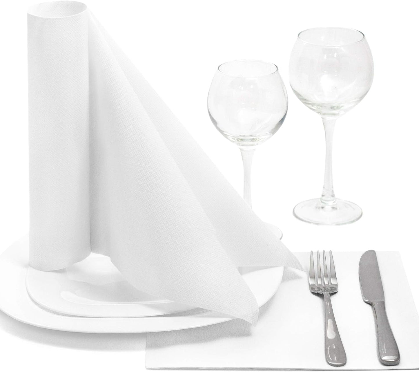 Papstar, 50 Servietten „ROYAL Collection“ 1/4-Falz 48 cm x 48 cm weiß, #11577