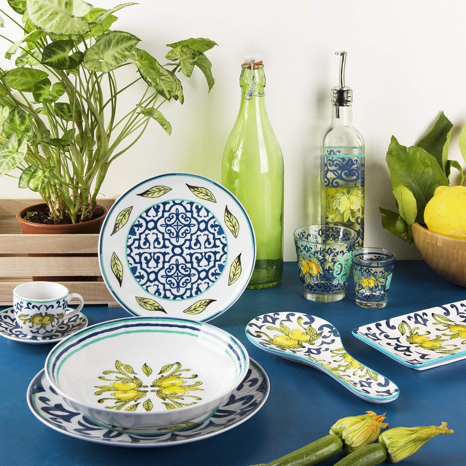 Excelsa Amalfi Geschirrset, 18-teilig, Porzellan