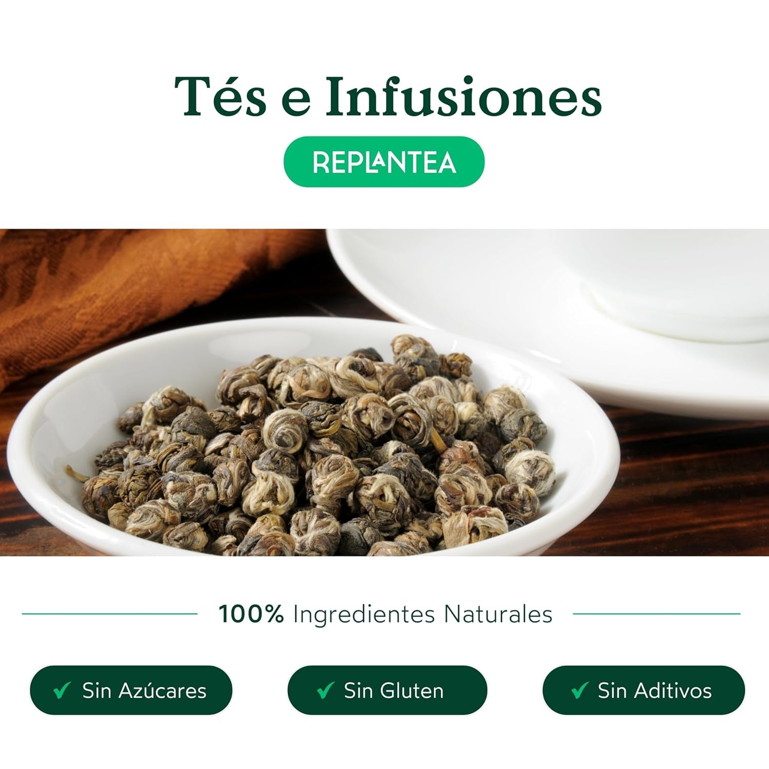 Bio-Tee Jasmin Dragon Pearls (100 g) | Premium-Grüntee in Form handgerollter Jasminperlen | Teespezialität mit zartem Blütenaroma | NEU PFLANZEN