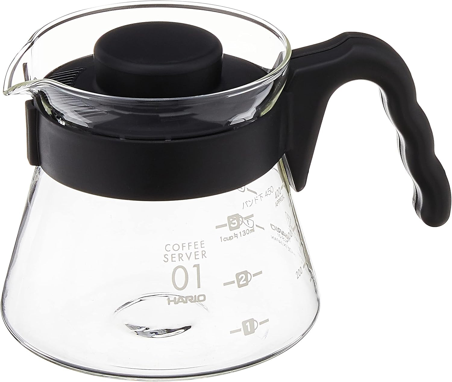 4977642019126 Karaffe zum Servieren von Kaffee V60 700 ml VCS-02B, Glas, farblos, 17,3 x 14,1 x 13 cm