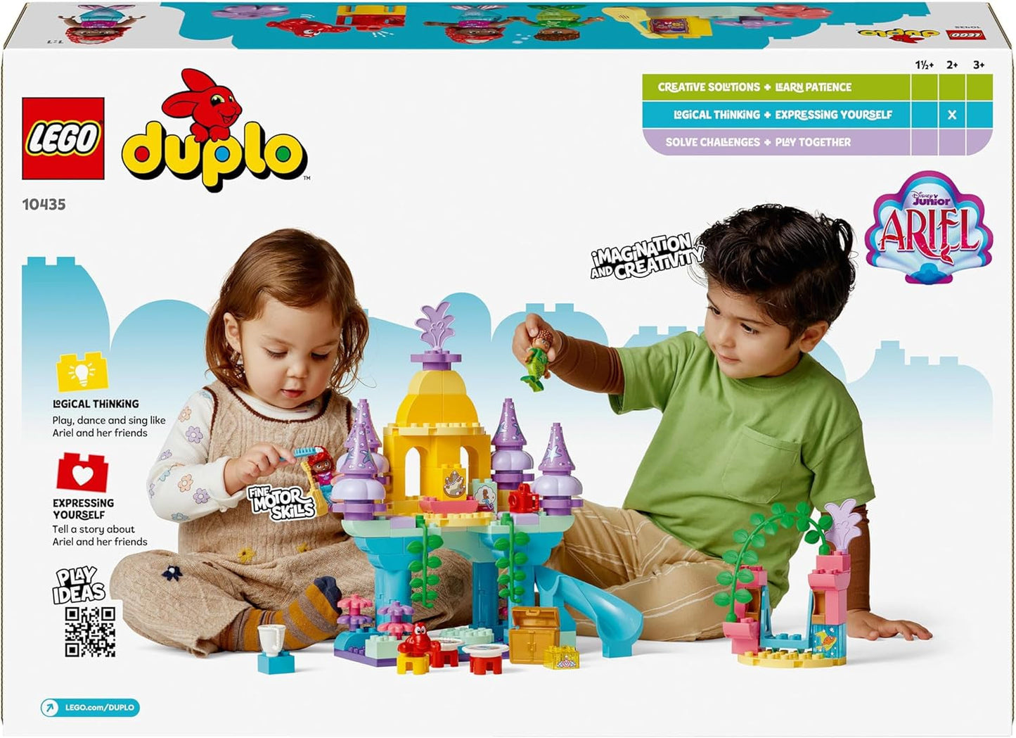 LEGO DUPLO | Disney Arielles magischer Unterwasserpalast, Lernspielzeug für Arielle, die Meerjungfrau, Unterwasserschloss für Kinder ab 2 Jahren 10435 Bausätze Besuchen Sie den LEGO-Store