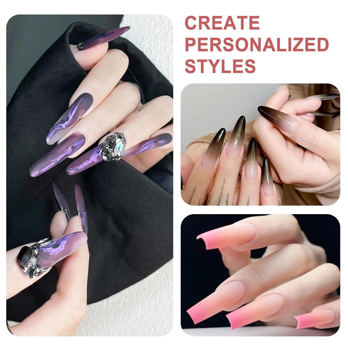 Qufiiry 200 Stück Nail Art Schwämme Mit Metallgreifer, Nagelkunst Schwammpinsel, Maniküre Zubehör Für Nägel, Um Eine Varavländ Von Gradient Nail Art Patterns To Create(White)