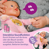 Baby Born Rosie Kuschelpuppe 30 cm mit 6 Geräuschen und Flasche, rosa