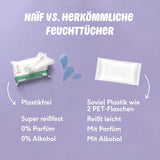 Naïf Plastikfreie Feuchttücher 864 Stück (16Er X 54 Feuchttücher) - Pflege Für Babypo, Körper Und Gesicht - 99% Aus Wasser - 0% Parfüm Und Alkohol - Nachhaltige Feuchttücherbox Eukalyptus Sensitiv Naty Shop