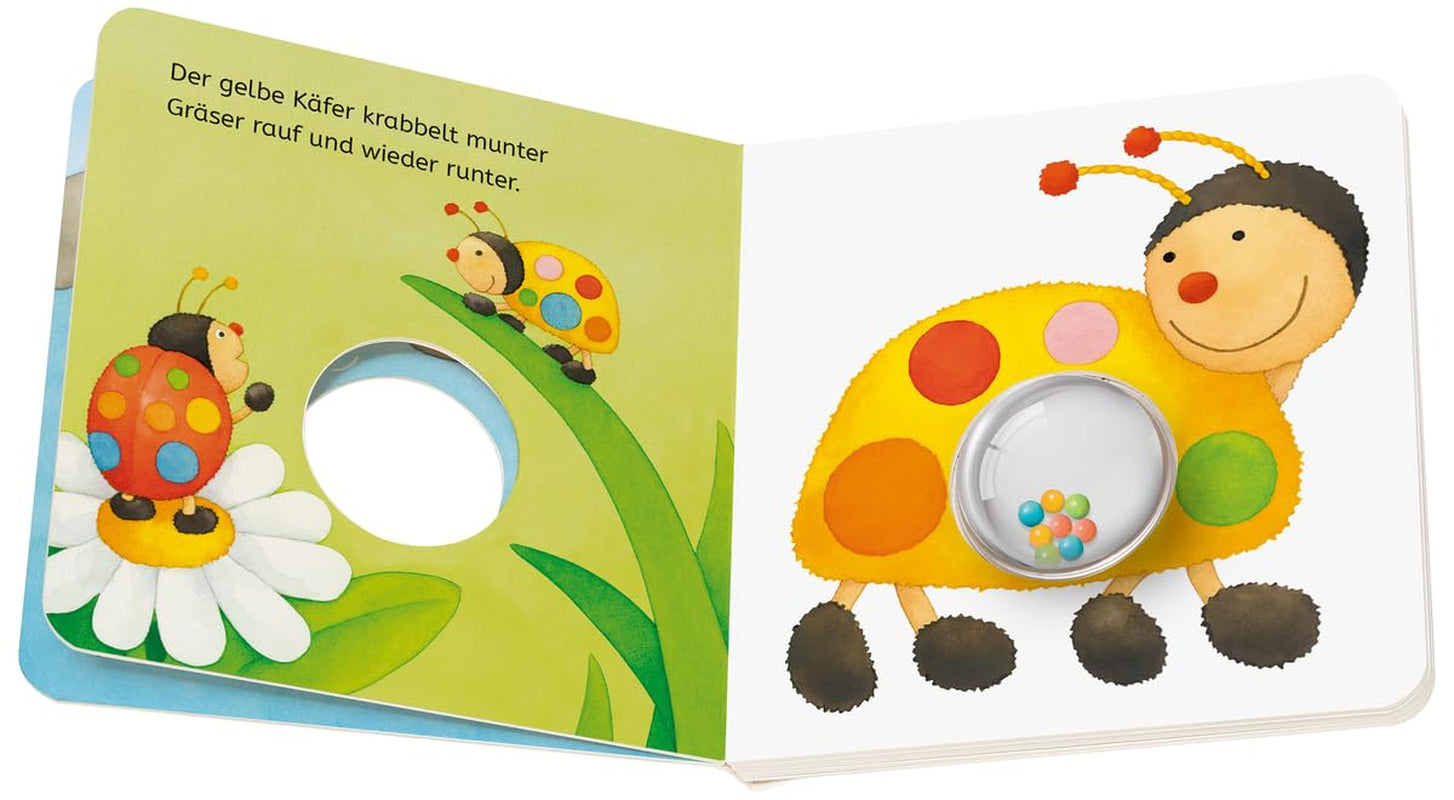 Meine bunten Tiere mit Glöckchen Ri-Ra – Buch mit Glöckchen für Babys ab 6 Monaten, Kinderbuch, Spielbuch: ab 6 Monaten Jucarii Bebe Naty Shop