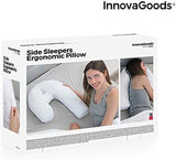Innovagoods Ergonomisches U-förmiges Kissen für Seitenschläfer, ideal für die Schwangerschaft, fördert ruhiges Atmen, reduziert Schnarchen, Baumwolle und Polyester, weiß, 39 x 57 x 14 cm. Orthopädische Halskissen von Naty Shop