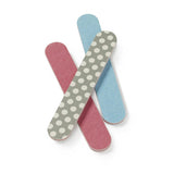 Nagelfeile, gefüttert, natürliche und künstliche Nagelfeile, doppelseitig, mittlere Körnung, stark, robust, für Zuhause, Salon, professionelle Maniküre und Pediküre, 2 Stück