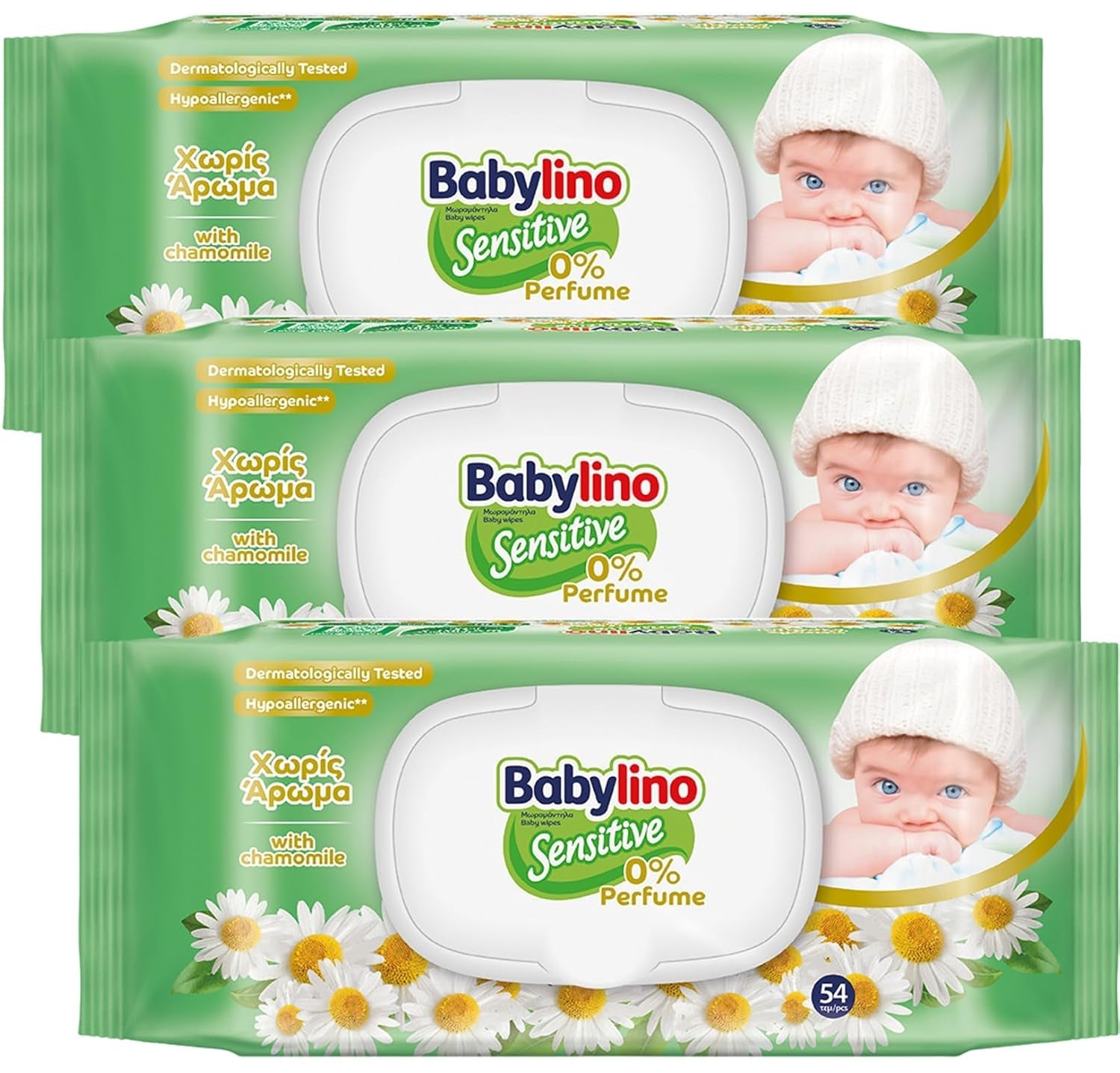 Feuchttücher für empfindliche Babys, 0 % Duftstoffe, 98 % natürliche Formel, die das pH-Gleichgewicht der Haut wiederherstellt, Frischesiegel, 54 Tücher