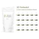 Anna'S Teekanne Sencha Bio-Grüntee-Beutel – Japanischer Bio-Grüntee 20 Pyramidenbeutel in einem wiederverschließbaren Beutel