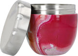 Eats 2-in-1-Futternapf mit Schraubdeckel, 636 ml, rosa Achat, dreifach isolierte, auslaufsichere Trinkflasche für unterwegs, bis zu 11 Stunden kalt/7 Stunden heiß, Aufbewahrungsboxen für Lebensmittel von Naty Shop