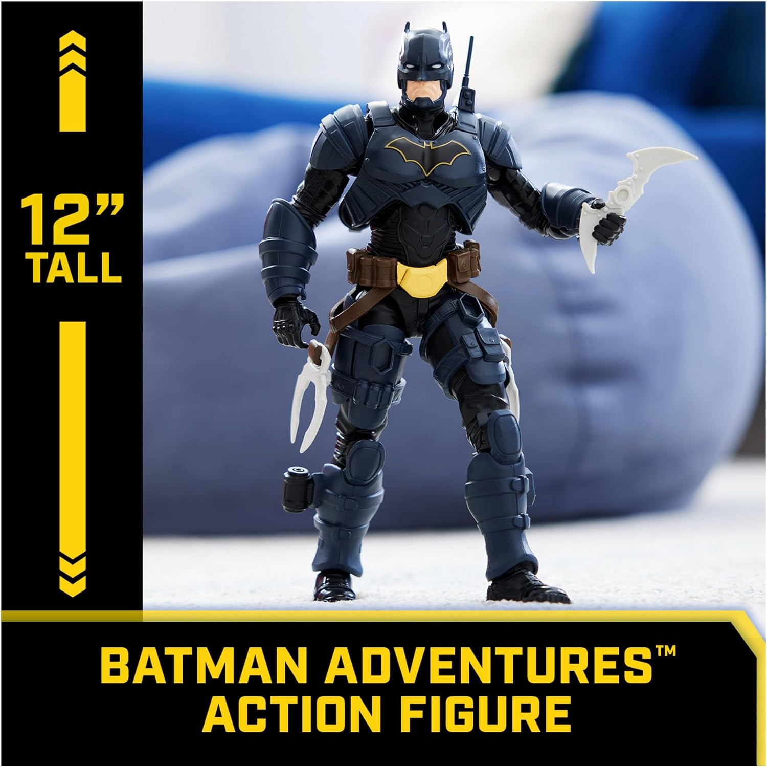 DC Batman Adventures Actionfigur, 30 cm – Mit 16 Ausrüstungsteilen und voll beweglich für spannende Abenteuer und actiongeladene Stunts, Spielzeug für Kinder ab 3 Jahren. Actionfiguren Naty Shop