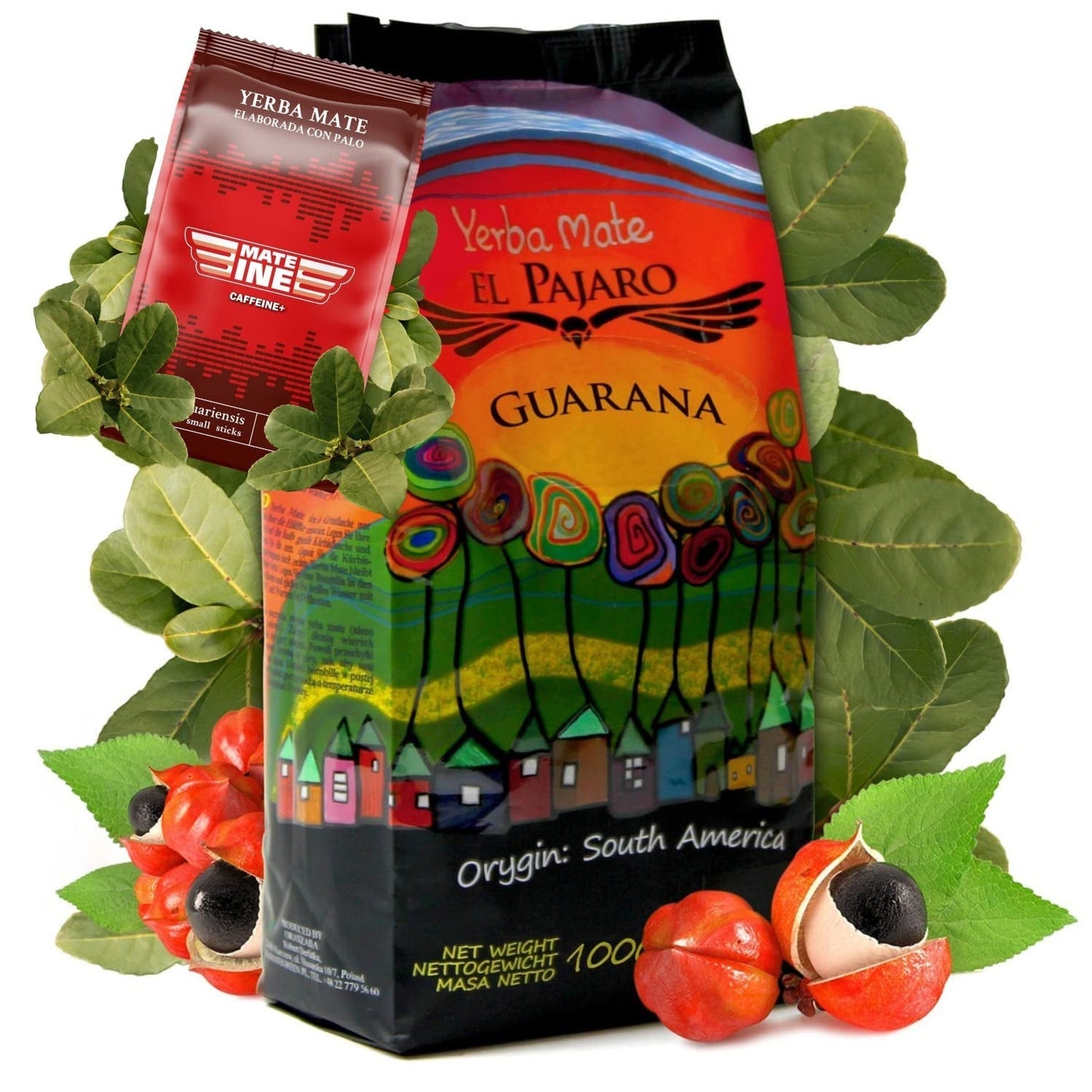 Guarana 1000 g | Mate-Tee aus Paraguay | Kräftig, mit Catuava, Guarana-Pulver, Limette | Extra stark, belebend, hohe Stimulation