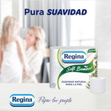 Regina Toilettenpapier aus weichem Bambus, 40 Rollen, 3 Schichten, 160 Blatt, natürliche Weichheit für Ihre Haut, Toilettenpapier aus Bambusfaser, Papierverpackung, FSC-Zertifikat