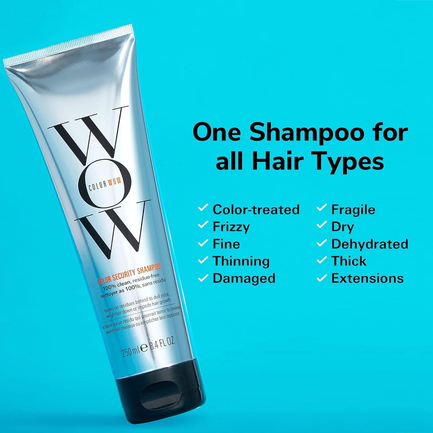 Wow Color Shampoo, silikonfreies und sulfatfreies Farbpflegeshampoo für coloriertes Haar, 250 ml Dusche und Bad Naty Shop
