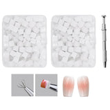 200 Stück Nail Art Schwamm Mit Metallgreifer, Sponge Nagel Pinsel, Nageldesign Zubehör Schwammpinsel, Um Eine Variation Von Gradient Nail Art Patterns Zu Erstellen(Weiß?