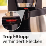 Bosch MyMoment TKA6M273 Filter-Espressomaschine, 1 l Thermokaraffe, 8–12 Tassen, Anti-Tropf-System, rotierender Filterhalter, Entkalkungsprogramm, abnehmbarer Wassertank, 1200 Watt, mattschwarz