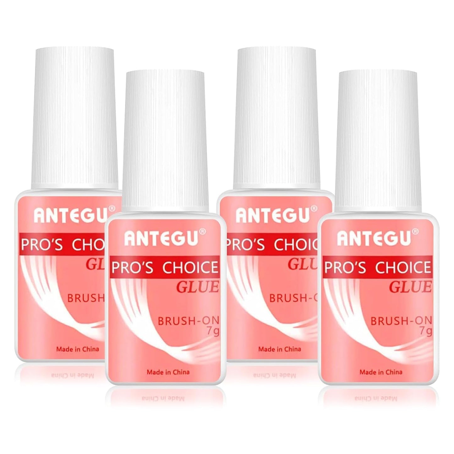 Extra starker Nagelkleber – inklusive Pinsel, 4 x 7 g Nagelverlängerungskleber, Acryl-Spitzenkleber und künstlicher Nagelkleber