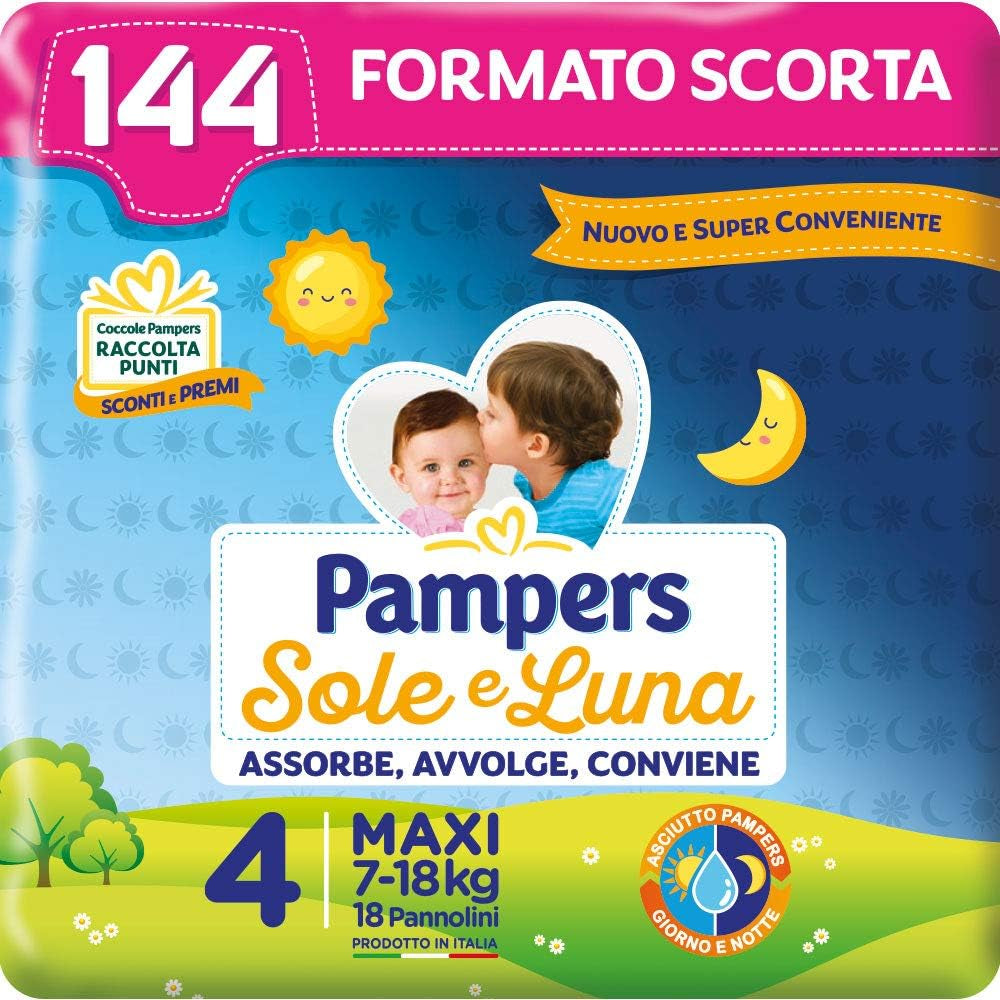 Pampers Sun and Moon Windeln, Unisex, Junior, Größe 5 (11–25 kg), 120 Windeln