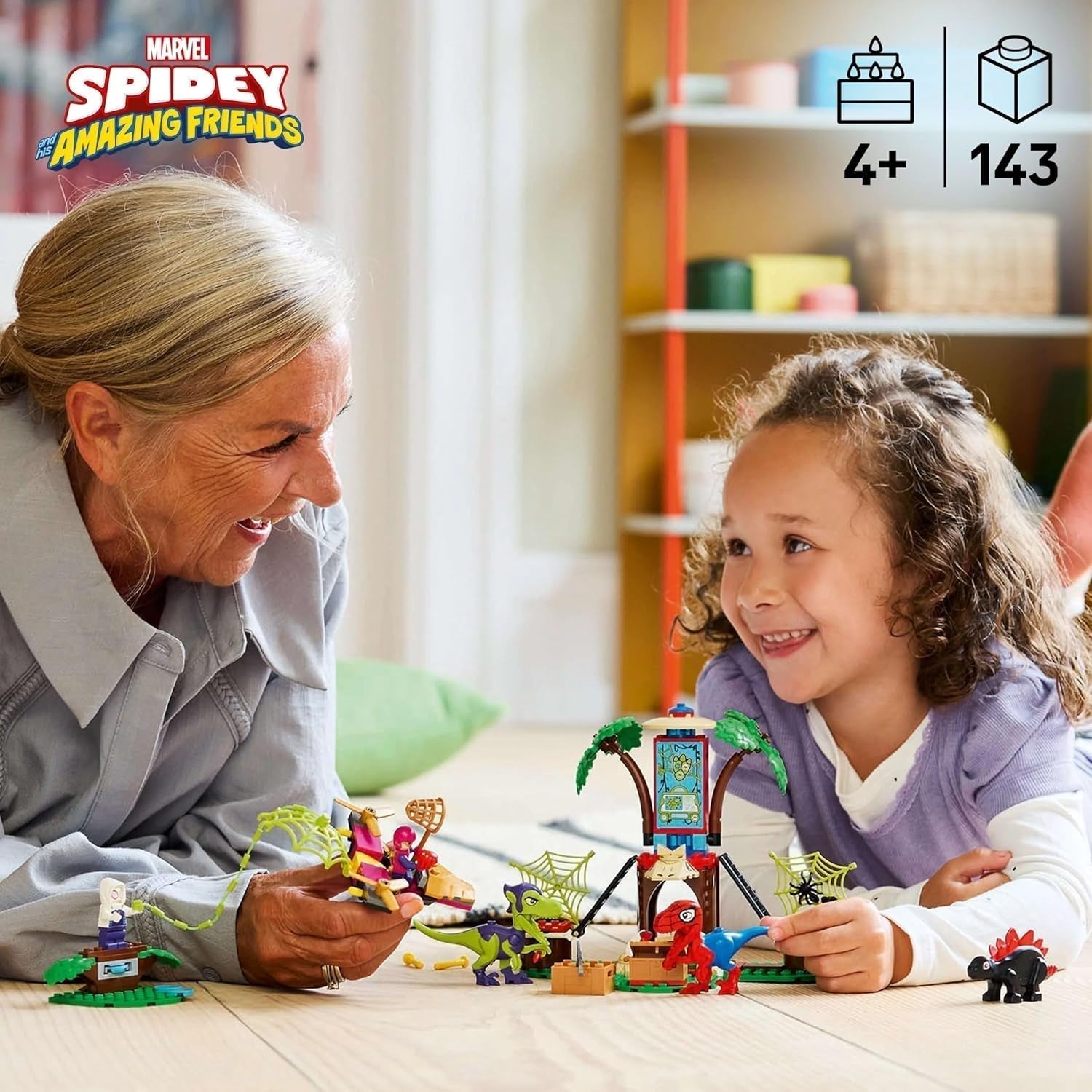 LEGO Marvel Showdown im Baumhaus: Spidey-Rex Vs. Gobby-Raptor, Dinosaurier-Bau- und Spielset, Spielzeug-Dinosaurier-Geschenk für Jungen und Mädchen ab 4 Jahren, Spidey und seine Superfreunde 11200 Bausets Besuchen Sie den LEGO-Store