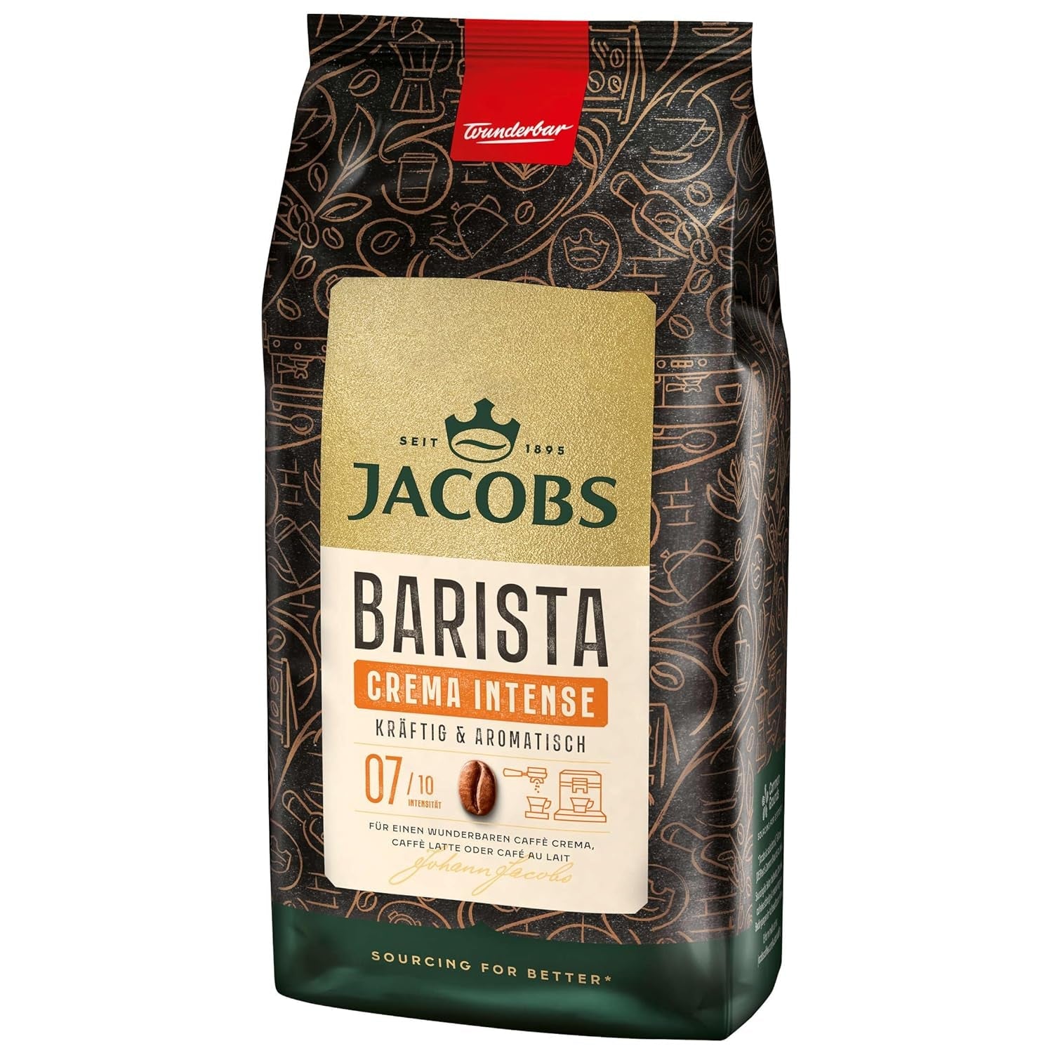 Ganze Bohnenkaffee JACOBS Barista Editions Crema Intense (4 x 1 kg)
