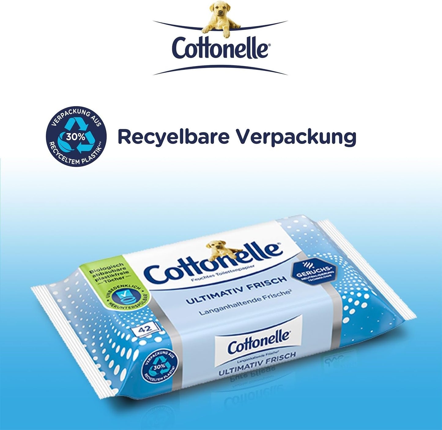 Feuchttücher, Ultimate Fresh, 12 x 42 Tücher, Deodycylx-Technologie, hautfreundlich, alkohol- und farbstofffrei, empfindlich, biologisch abbaubar