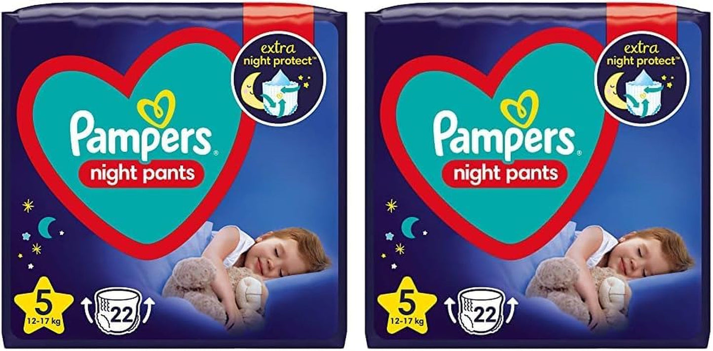 Night Pants Windeln (alte Version), Größe 5, 22 Stück, 12kg-17kg (2er Pack)