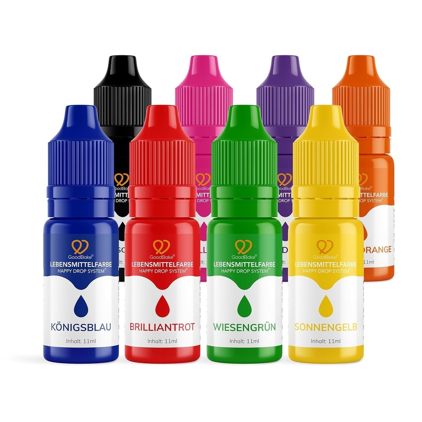Pinke Lebensmittelfarbe von Goodbake (11 ml) – Intensive Lebensmittelfarbe – Sehr konzentrierte Farbe – Zum Färben von Kuchen, Fondant, Buttercreme, Getränken, Schleim und vielen anderen Gegenständen. 100 % vegan