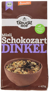 Bauck HOF Dinkelmüsli Schokozart, 425G (1Er Pack) Cereals Naty Shop 425 G (1Er Pack)