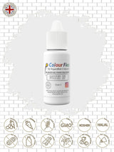 Sugarflair Colourflex Weiße Lebensmittelfarbe auf Ölbasis, hochkonzentrierte flüssige Lebensmittelfarbe, Lebensmittelfarbe für Buttercreme, Schokolade, Teig, Fondant, Zuckerguss und mehr – 15 ml