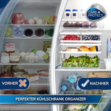 CARE + PROTECT Smarter Lebensmittelbehälter, perfekt stapelbar, Kühlschrank-Organizer, schützt Lebensmittel vor Feuchtigkeit, hält Lebensmittel länger frisch, 2,15 l Frischhalteboxen Naty Shop