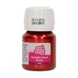 Funcakes rote Metallic-Lebensmittelfarbe: Erzeugen Sie metallische Effekte auf Fondant, Marzipan, Zuckerguss und Keksen. 100 % essbare Lebensmittelfarbe, Halal, geeignet für Vegetarier und Veganer, 30 ml