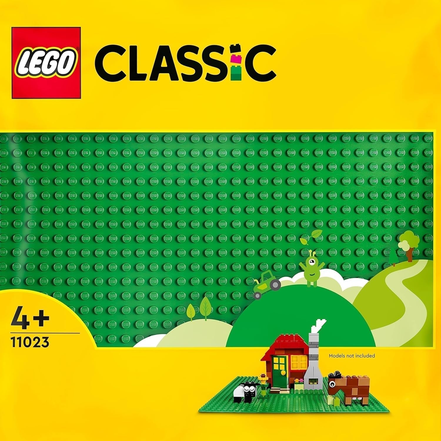 LEGO 11023 Grüne klassische Bauplatte, quadratische Grundplatte mit 32X32 Aussparungen als Basis für Bau- und andere LEGO-Sets. Bausets. Besuchen Sie den LEGO-Store Single