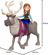 Mattel DISNEY Die Eiskönigin Anna und Sven Puppe und Tierfigur, inspiriert von den Zeichentrickfiguren, bewegliche Gliedmaßen, abnehmbarer Rock und Umhang, für Kinder ab 3 Jahren, HLX03 Naty Shop Dolls