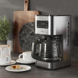 AEG Deli 5 Espressomaschine, 1,5 l, programmierbarer Timer, Warmhaltefunktion, Sicherheitsstopp, Wasserstandsanzeige, optimale Dosierung, Anti-Tropf-Funktion, Edelstahl, CM5-1-6ST