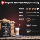Café Crème Kaffeebohnen, würzig, kräftig, intensiv und gehaltvoll, Arabica und Robusta, Schweizer Trommelröstung, ganze Bohnen für Volllautomaten Schümli Royal 1 kg
