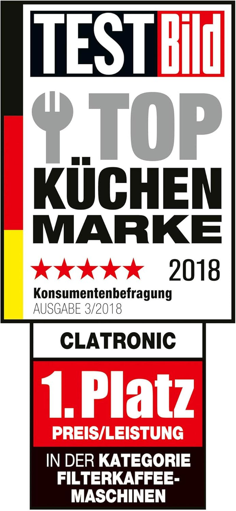 Clatronic® Espressomaschine | Automatische Espressomaschine für 12-14 Tassen (ca. 1,5 Liter) | Espressomaschine mit Filter und Anti-Tropf-System | 900W | Espressor KA 3473 Schwarz