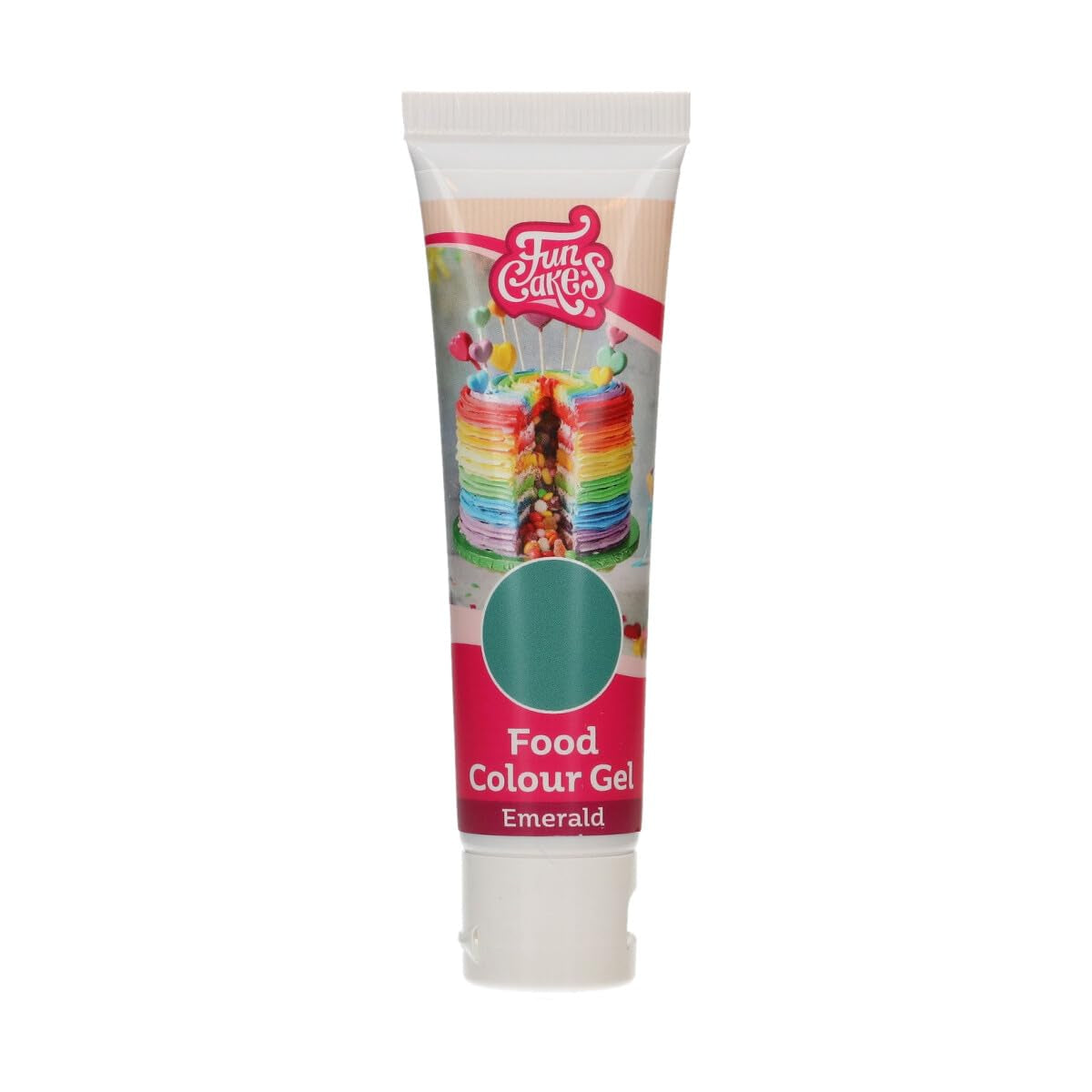 Funcakes Food Color Gel Emerald: Hochkonzentrierte Lebensmittelfarbe für Teig, Creme, Fondant und Marzipan. Einfache Dosierung. Ein einziger Tropfen, um lebendige Farben zu erzeugen. Halal. 30 g.