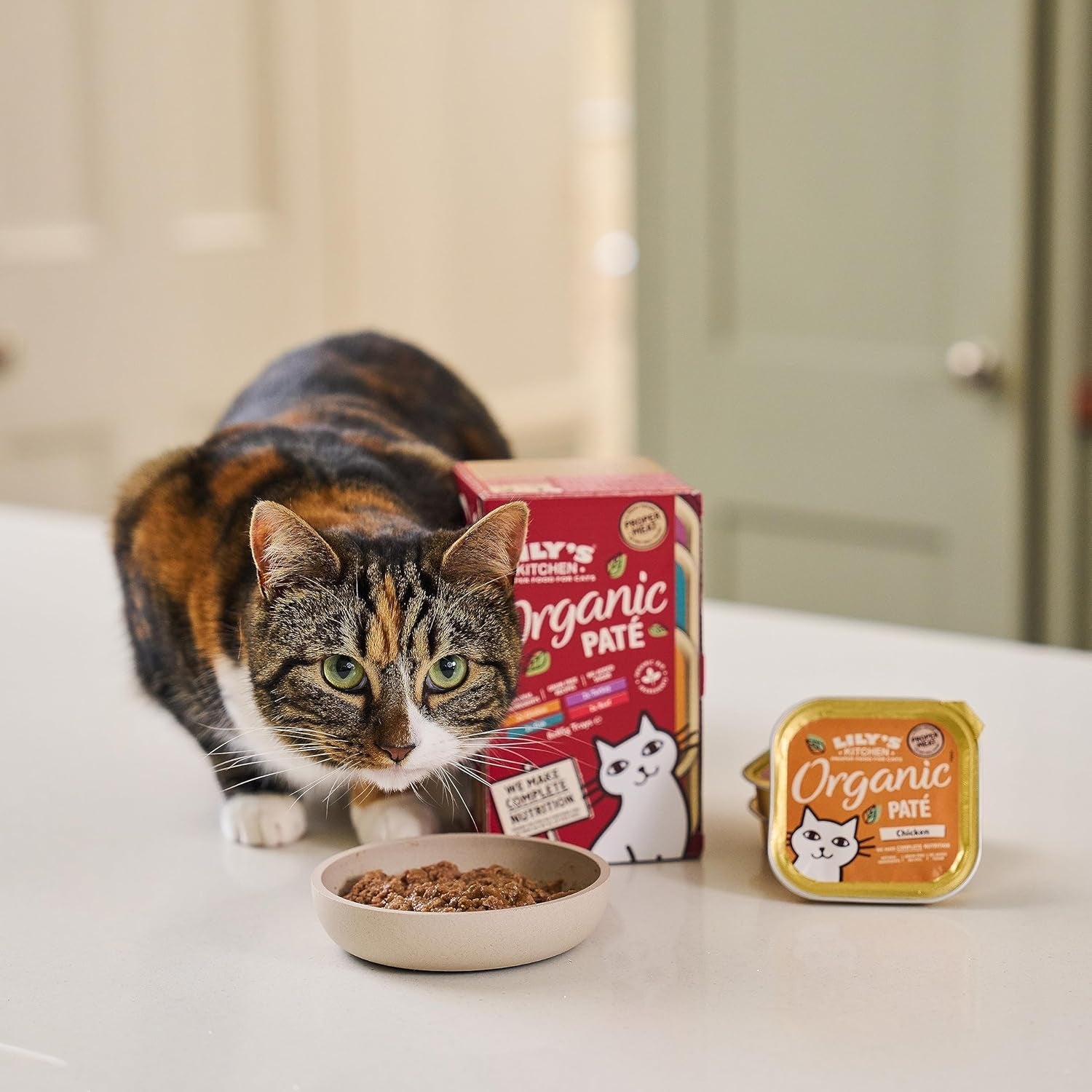 Lily's Kitchen Nassfutter für ausgewachsene Katzen mit natürlichen Inhaltsstoffen, Multi-Tablett-Packung, Bio-Tortengetreidefrei, 4 x (8 x 85 g)