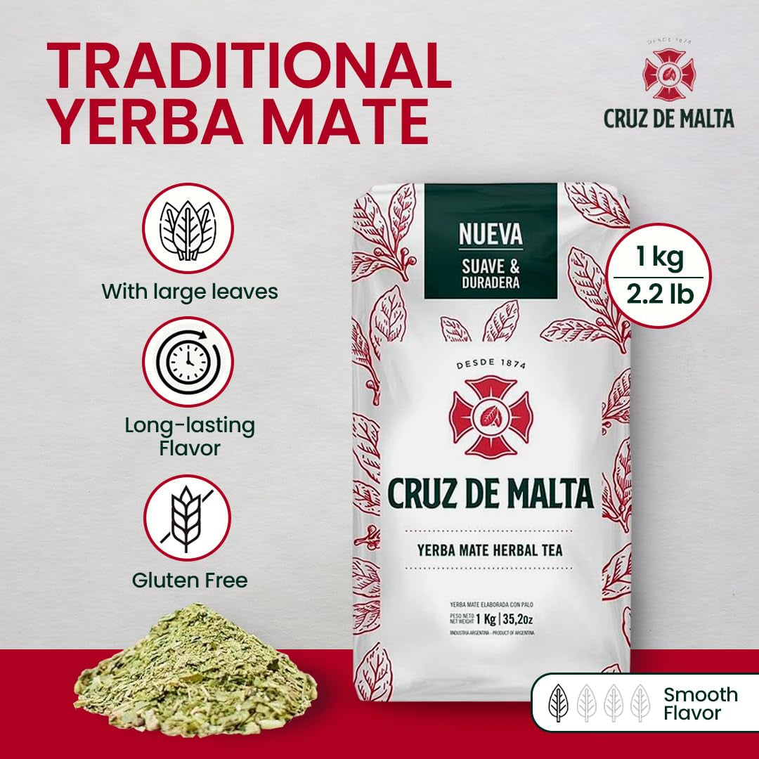 Argentinischer Mate-Tee mit Stielstücken, 1 kg.