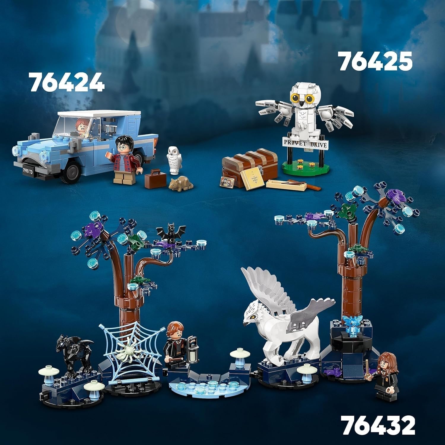 LEGO Harry Potter Fliegender Ford England, Bauspielzeugauto für Kinder, Geschenk für Jungen, Mädchen und alle Fans ab 7 Jahren, Set mit 2 Minifiguren, einschließlich Ron Weasley Rollenspiel 76424 Bausets Besuchen Sie den LEGO-Store