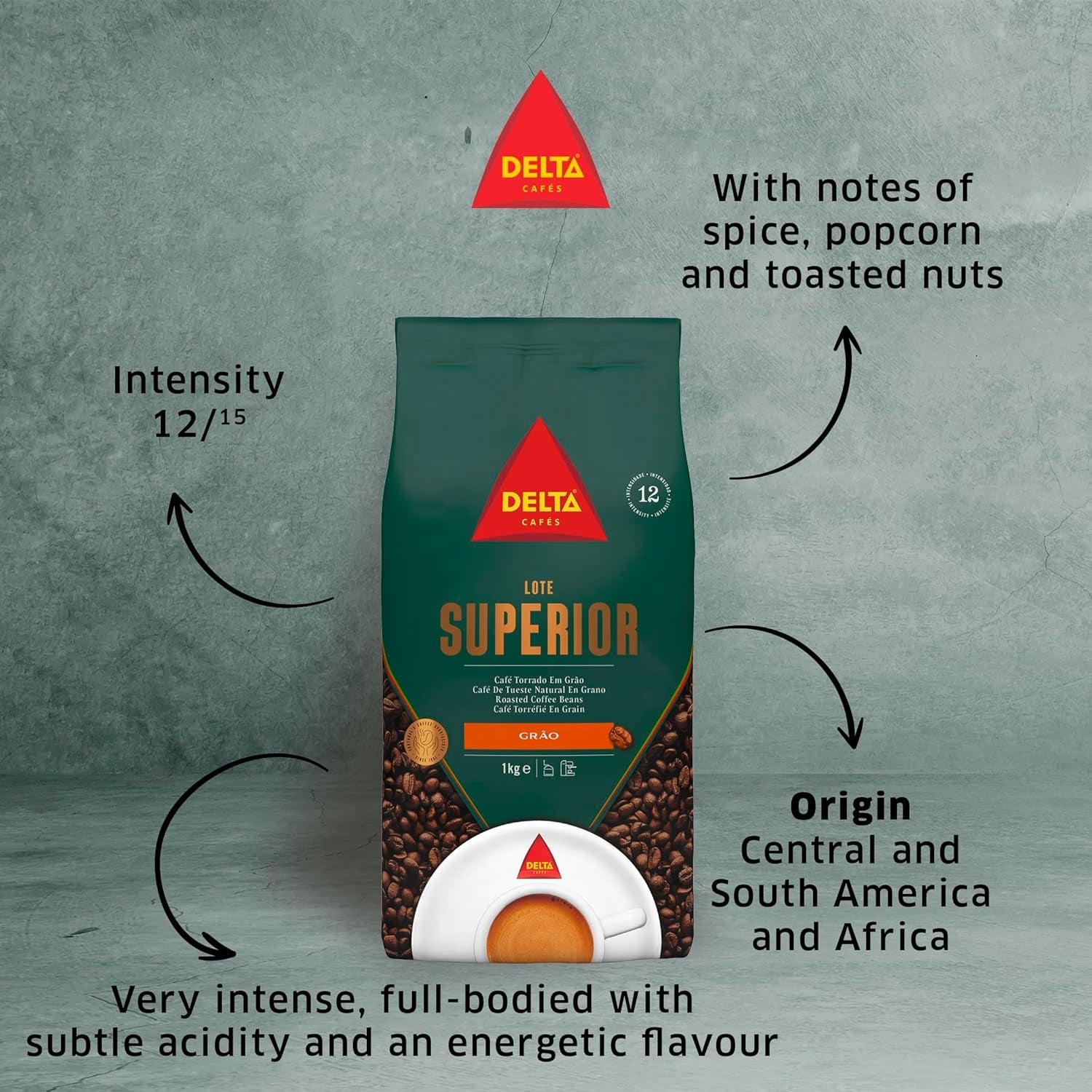 Delta Superior Premium Kaffeebohnen, 1 kg